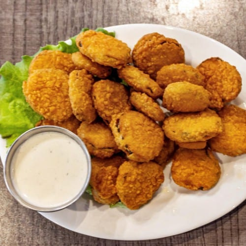 Crispy Fried Pickle Chips.