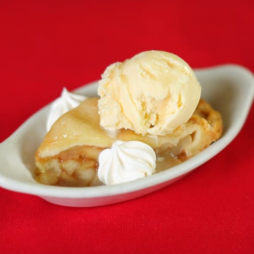 Apple Pie with Rum Sauce.